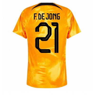 Echipament fotbal Olanda Frenkie de Jong #21 Tricou Acasa Mondial 2022 maneca scurta